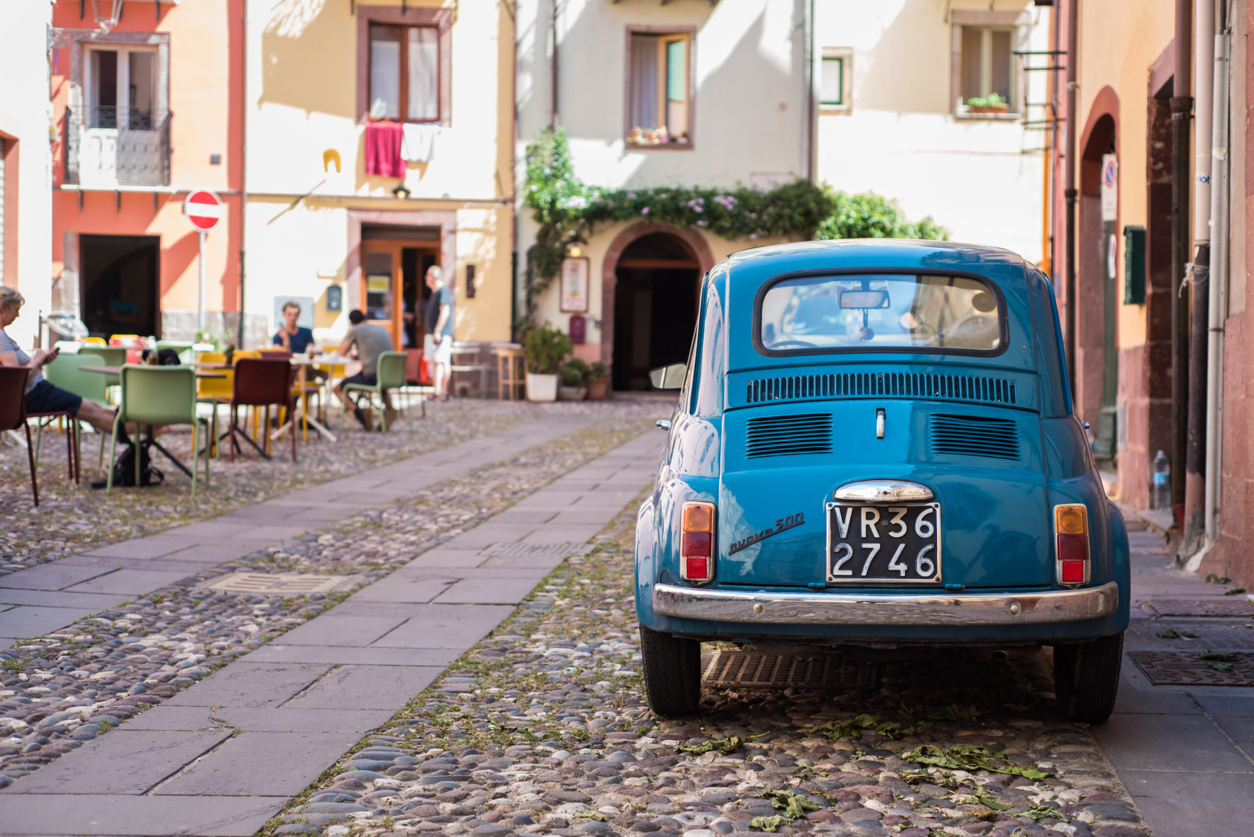 Castelsardo,,Sardinia,/,Italy,-,15.06.2019:,Typical,Small,Vintage,Car